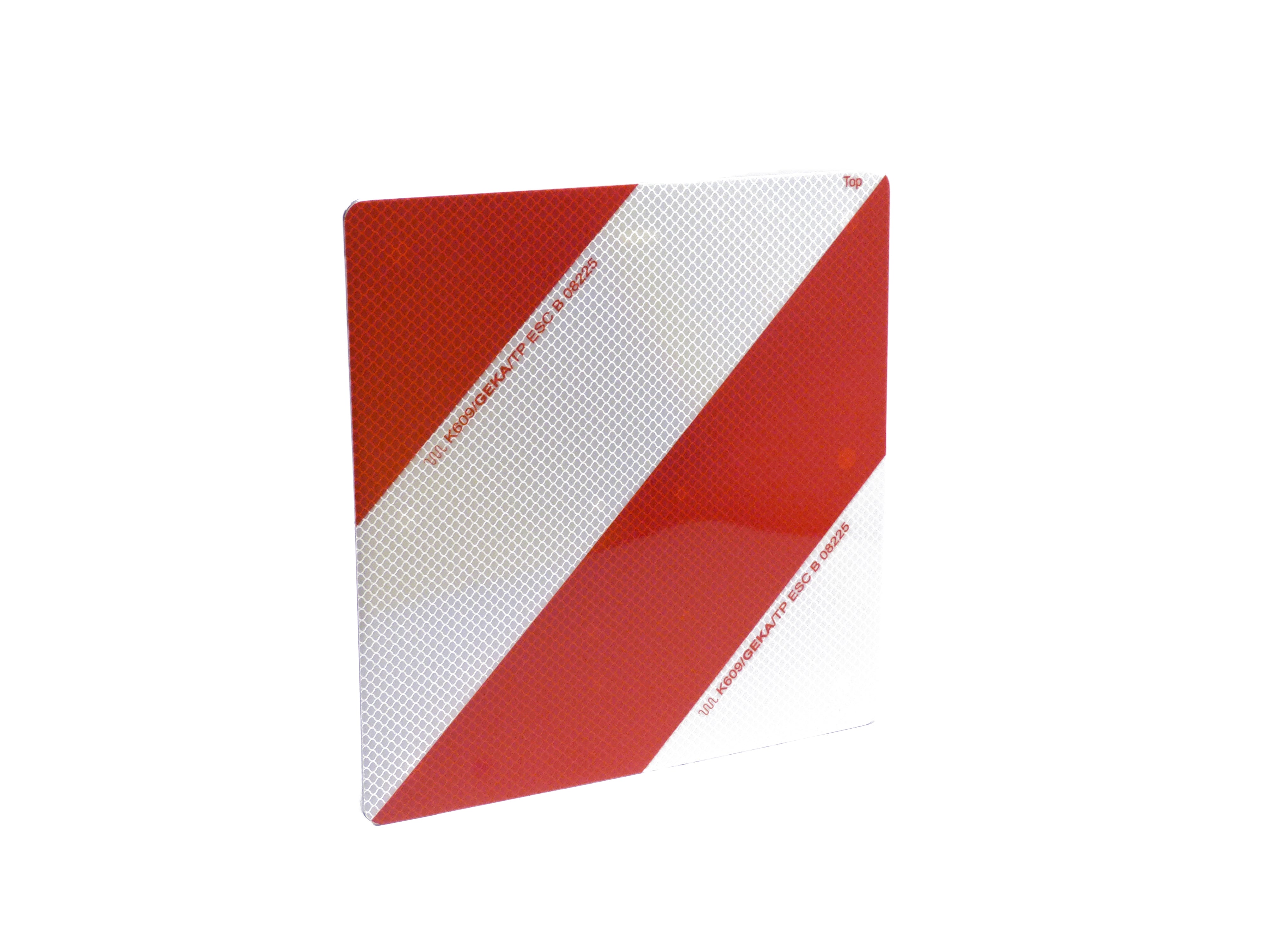 Warntafel linksweisend, für Land- und Forstwirtschaft, rot/weiß, 28,2 x  56,4 cm