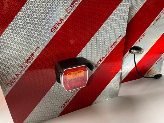 LED Warntafel Satz Beidseitig LED Beleuchtung OCTAGON