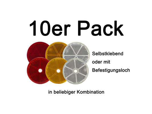 Rückstrahler 10er Pack