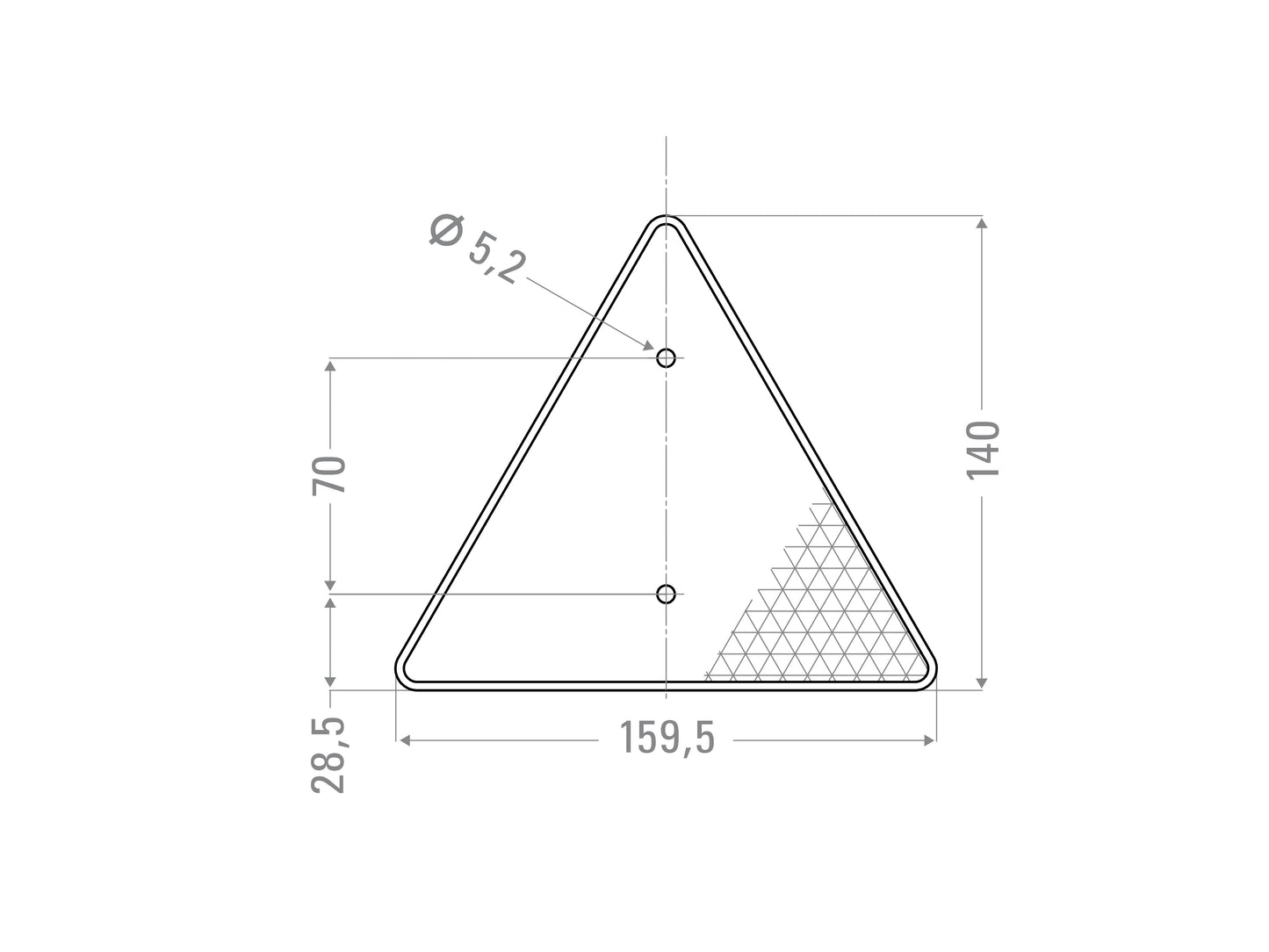 Pendolo 300 mm con riflettore a triangolo