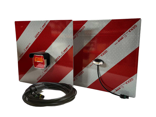 LED Warntafel Satz Beidseitig LED Beleuchtung OCTAGON