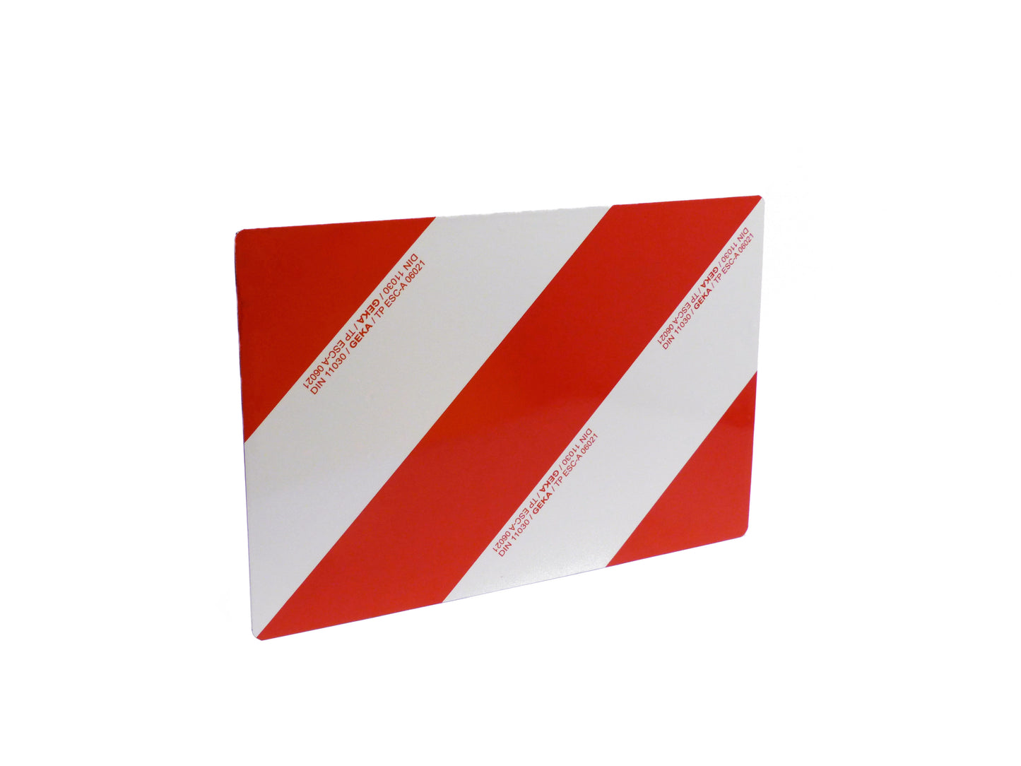 Warning sign Double sided 423mm x 282mm Pointing left.