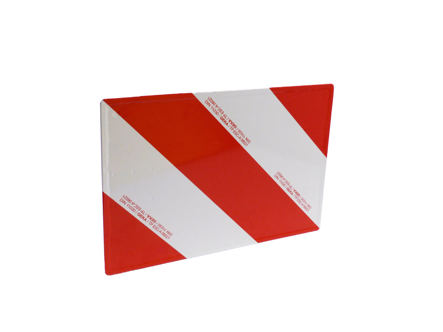 Warning sign Double sided 423mm x 282mm Pointing left.