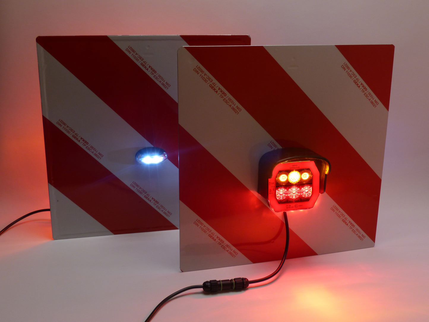 LED waarschuwingsbord set dubbelzijdige LED verlichting OCTAGON